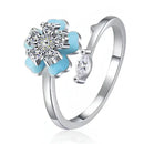 Anel De Rolamento Quatro Folhas Azul