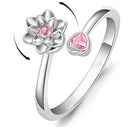 Anel De Rolamento Coração Rosa