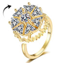 Anel De Rolamento Cristal Gold