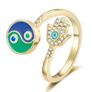 Anel De Rolamento Hamsa Gold